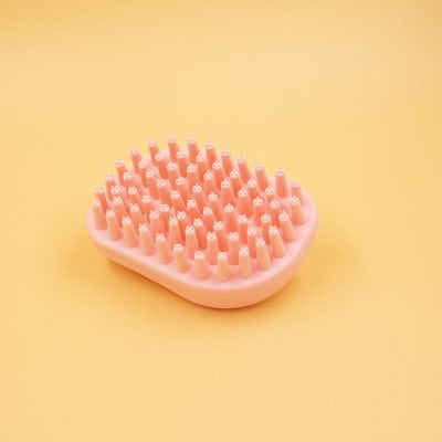 Pink scalp massager brush for scalp care and hair health at Monalisa Store, promoting relaxation and improved scalp circulation. Perfect for hair and scalp wellness routines.