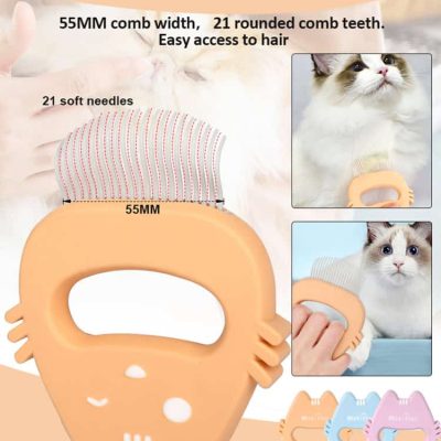 Cleaning cat grooming glove with long-hair friendly design for easy detangling.