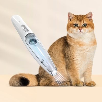 Automatic pet grooming device for cats with soothing spray feature, easy to use, and suitable for home pet care. Perfect for maintaining a clean, well-groomed feline hygiene routine.