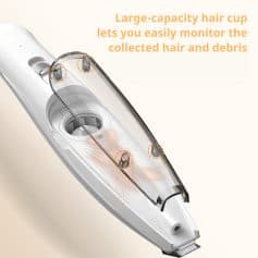 Large-capacity hair removal device with hair and debris collection system for easy monitoring, ideal for professional and home use at Monalisa Medical Store.