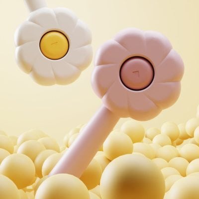 Flower-shaped candles for home décor and relaxation in soft pastel colors relevant for opt.