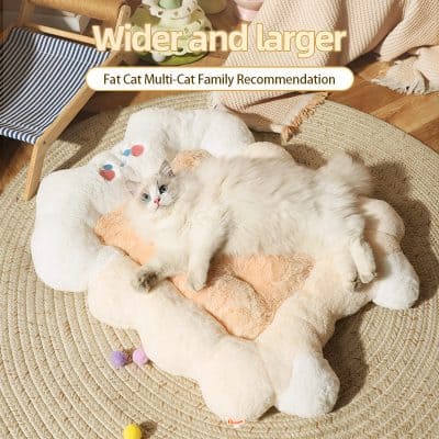Wider and larger cat bed for multi-cat families, cozy pet lounge from Monalisa Medical Store.