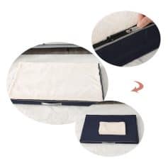 Extra-large memory foam mattress portable travel pillow with zipper cover.