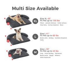 Soft, plush pet beds available in multiple sizes for dogs and cats, featuring comfortable cushioning and durable fabric, ideal for medium to large pets.