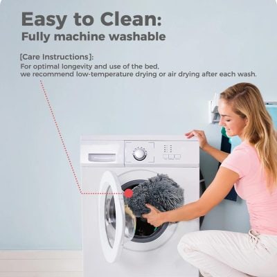 Drying clothes in front of a fully automatic washing machine at Monalisa Store.