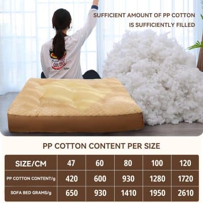Sufficient amount of PP cotton filling for comfortable mattress comfort and durability.