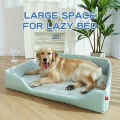 Large space dog bed for comfortable pet relaxation and lazy lounging in modern homes.