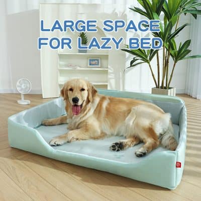 Large space dog bed for comfortable pet relaxation and lazy lounging in modern homes.