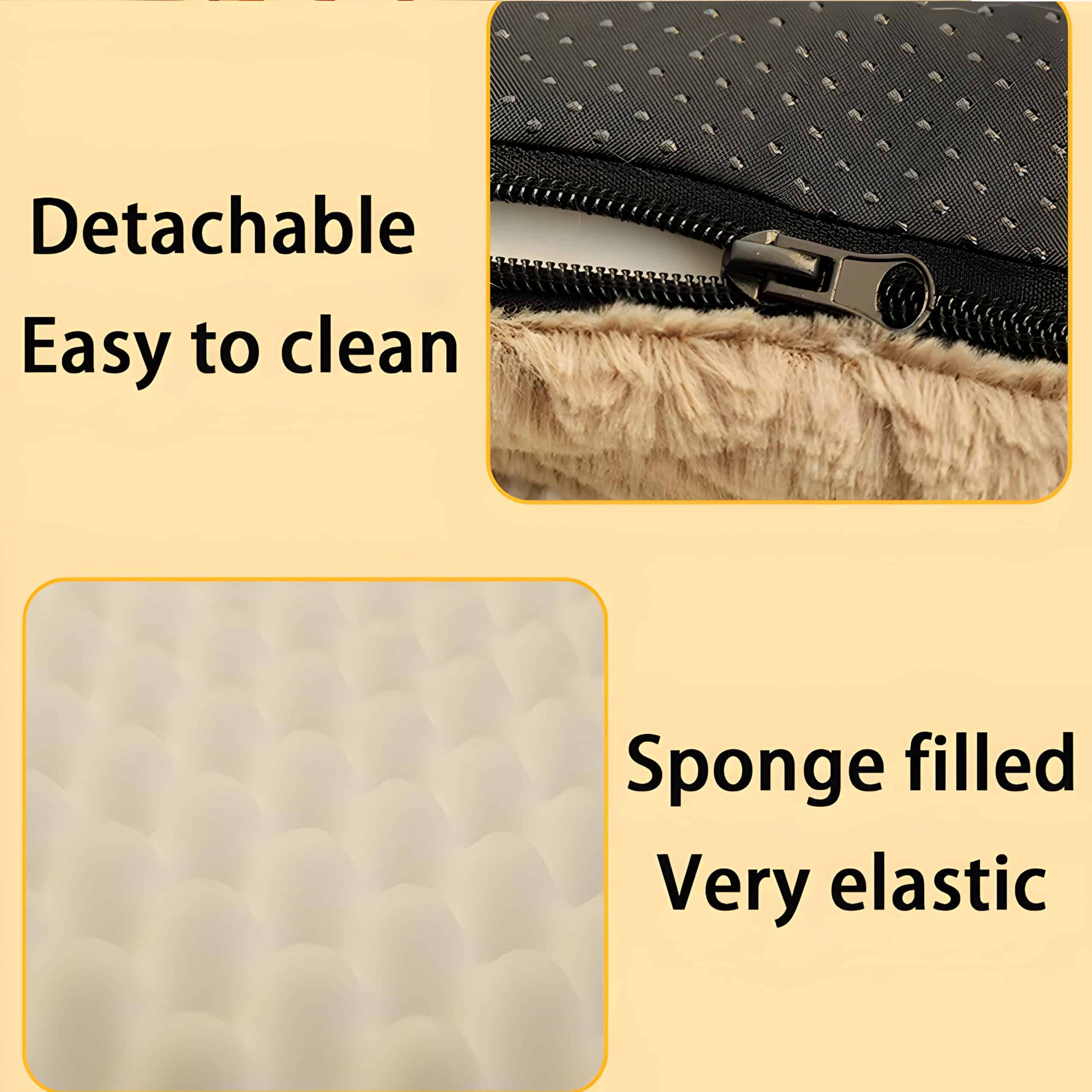Detachable plush pillow insert with removable cover for easy cleaning, designed for comfort and convenience at Monalisa Medical Store.