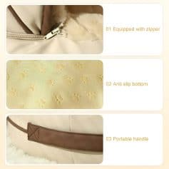 Zipper-equipped pouch for makeup storage.