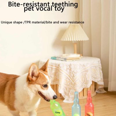 Bite-resistant pet vocal toy for dogs made from TPR material, designed to be durable, safe, and engaging for pets. Perfect for teething and boredom relief, with unique shape and wear-resistant features.