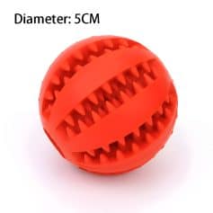 Red rubber massage ball with textured surface, 5cm diameter, designed for physical therapy and sensory stimulation, available at Monalisa Store for eye care and therapy accessories.