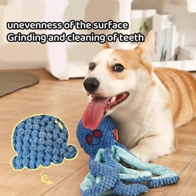 Soft textured puppy dental toy for cleaning teeth and gum health, ideal for dog dental care.