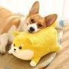Cute Corgi resting on a cozy yellow plush dog pillow at Monalisa Store. Perfect for pet comforts, dog accessories, and online pet shop shopping. Ideal for pet lovers seeking quality pet products.