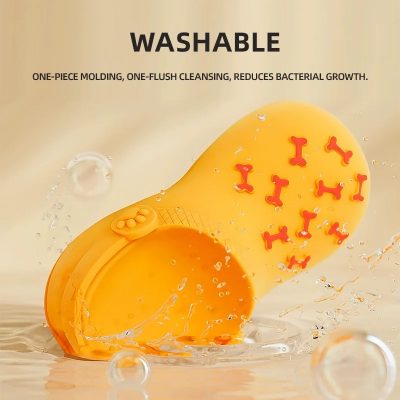 Reusable pet feeding bowl, dishwasher safe, anti-bacterial, portable pet food container, durable silicone dog bowl, hygienic pet accessories, easy to clean pet dish, non-slip silicone dog feeder, collapsible pet bowl for travel, eco-friendly pet feeding solution.