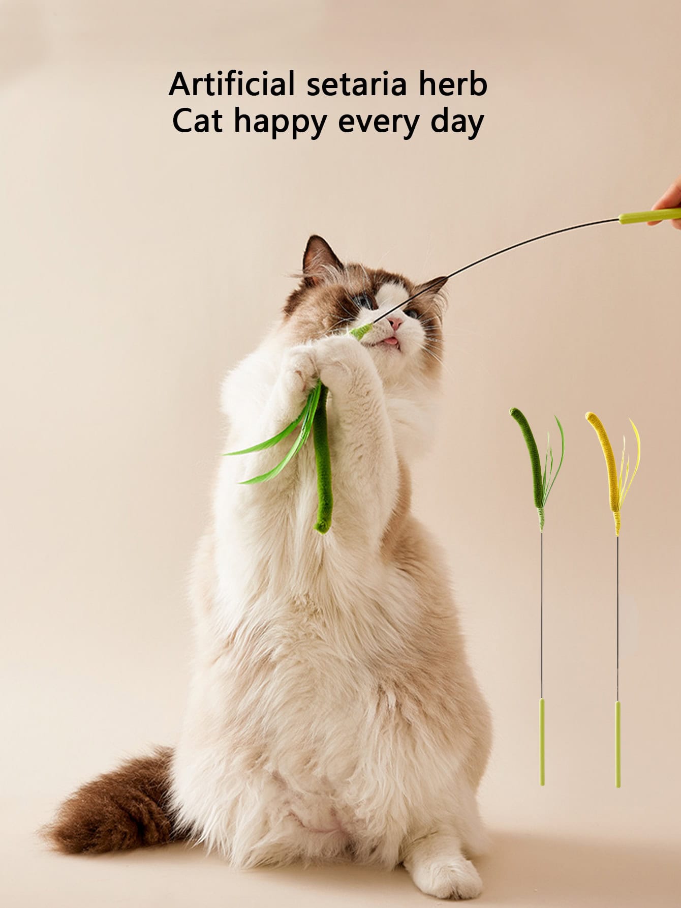 Artificial catnip toys for cats, made with artificial setaria herb to promote playful behavior and entertainment, ensuring your cat stays happy and active every day.