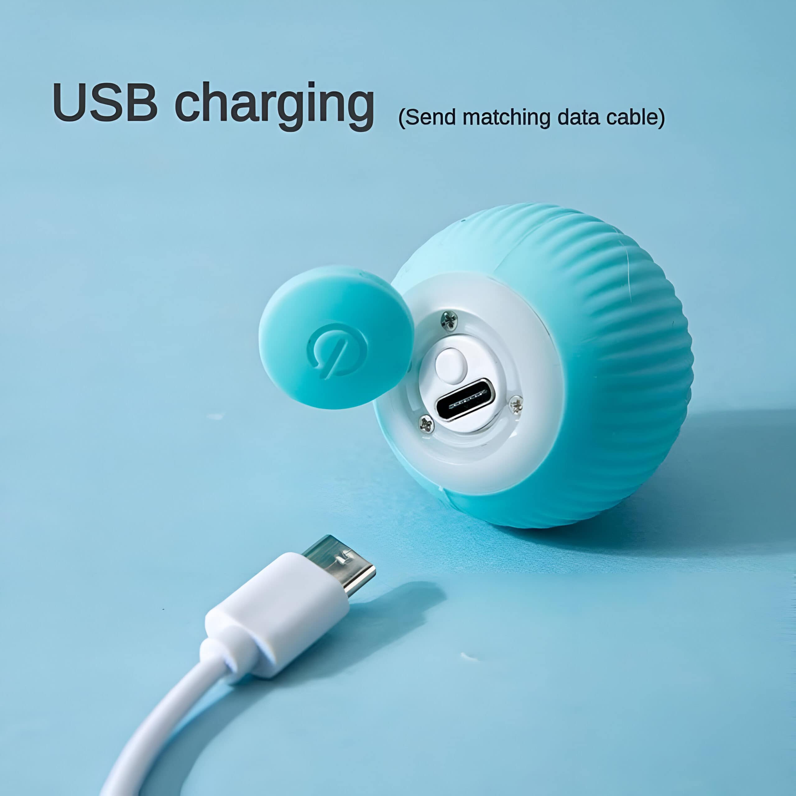 Wireless USB charging device for medical equipment, blue silicone cover, portable and compatible with matching data cables for quick, convenient charging at Monalisa Store.