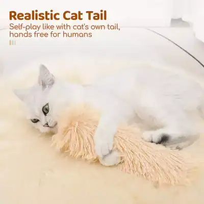 Fluffy-cat-toy, opt pet toys, realistic cat tail toy for cats, self-play cat toy, interactive pet plaything, Monalisa Medical store, pet accessories.