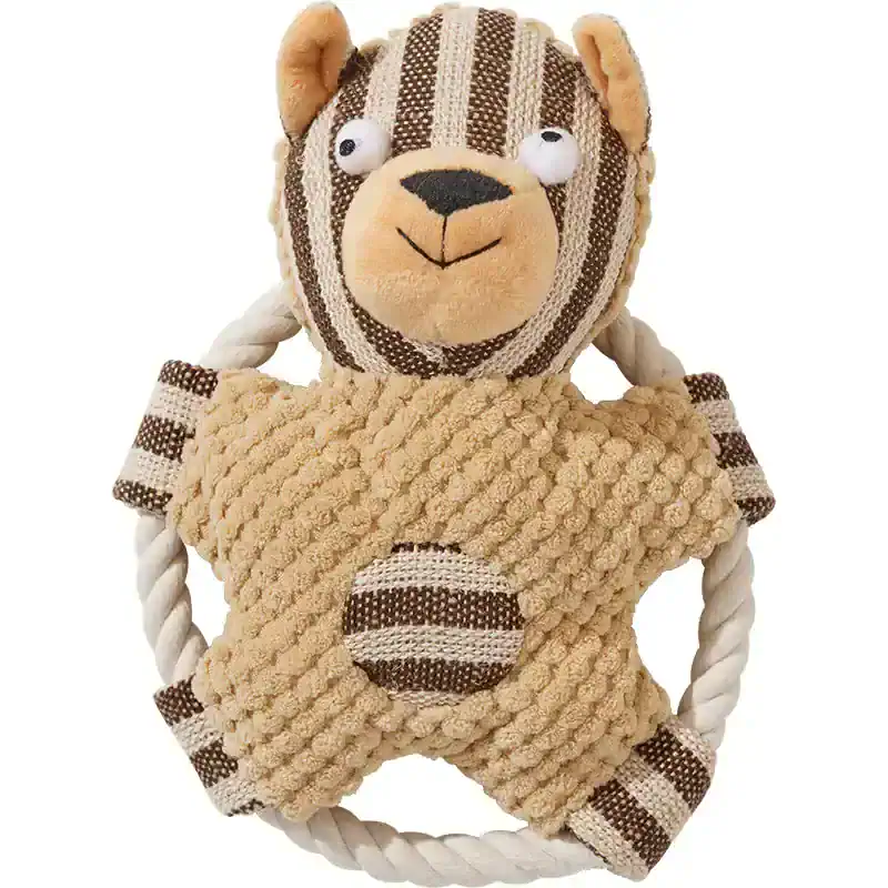 Soft plush lion teether toy with fabric rattle and textured surface, ideal for soothing teething babies and promoting sensory development. Perfect for newborns and infant playtime.