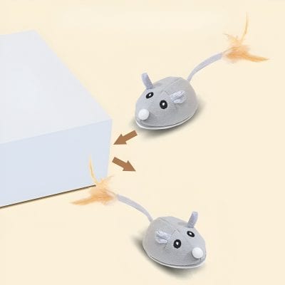 Cute gray mouse plush slippers with feather tail designed for comfortable indoor wear, ideal for children and adults seeking stylish home footwear. Perfect for cozy nights and gifting.