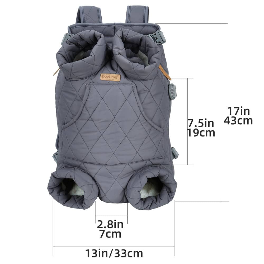 Soft padded pet backpack for small dogs and cats, breathable and lightweight, ideal for outdoor walks and travel.