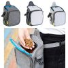 Durable pet food travel bag with insulated compartment, perfect for pet owners on the go. Features multiple pockets, adjustable straps, and easy-access design. Ideal for carrying pet essentials and food supplies.