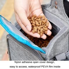 Nylon adhesive open cover design backpack with waterproof PEVA film inside, easy to access for snack storage and durable travel gear.