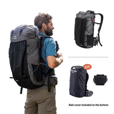 Large hiking backpack for travel and outdoor adventures at Monalisa Store.