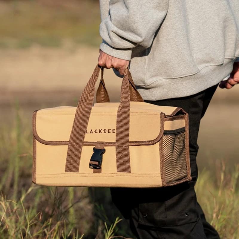 High-quality beige and brown Monalisa Store custom carry bag for opticians, ideal for transporting optical equipment and accessories, durable and stylish for professional use.