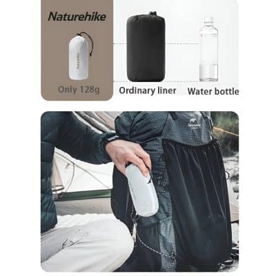 128g portable water bottle for outdoor activities, fits in backpack water bottle pocket, ideal for hiking and camping, eco-friendly, lightweight hydration solution, from Monalisa Medical.
