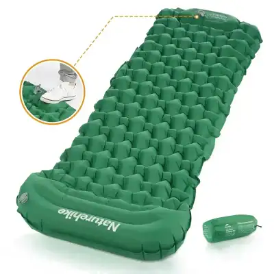 Pressure-relief inflatable mattress for medical use, supportive and portable, ideal for patient comfort and bedsores prevention. Featuring durable material and adjustable air cells.