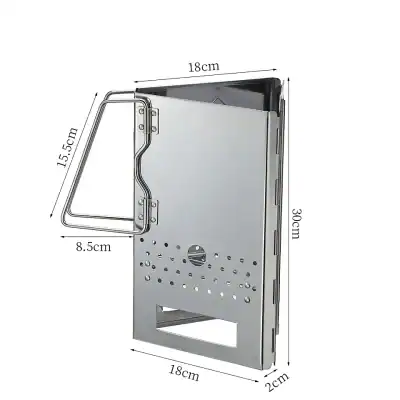 Durable stainless steel RFID card reader enclosure with precise dimensions for secure access control devices.