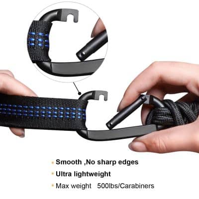 Soft black tactical dog collar with blue stitching, lightweight and durable, designed for training and walking with maximum 500lbs load capacity.