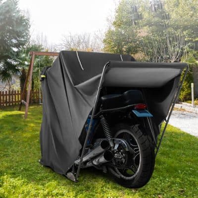 Weather-resistant motorcycle cover protecting bike from outdoor elements, UV rays, and dust, ideal for keeping your motorcycle safe and clean. Monalisa Store offers premium outdoor motorcycle covers.