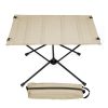 Portable camping cot for outdoor sleeping and resting, lightweight foldable bed with carrying bag.