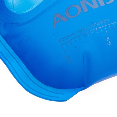 Blue silicone medical container with volume measurement markings for eyecare and ophthalmic procedures.