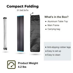 Foldable portable optical frames, adjustable anti-slip rubber legs, lightweight 4.2 lbs, easy to clean, ideal for eye exams and eyewear displays at Monalisa Medical Store.