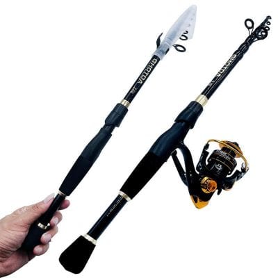 Monalisa store fishing rod and reel set, high-quality lightweight fishing gear for recreational fishing and angling, durable and stylish equipment for anglers.