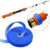 Optical fishing rod with colorful handle and blue strap for easy grip, designed for improved performance and ease of use in fishing stores. Perfect for anglers seeking quality equipment.