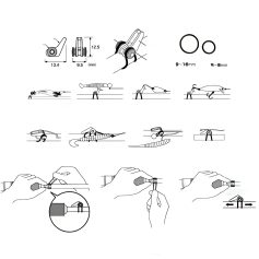 Precision fishing tackle components for optimal performance at Monalisa Store, featuring size specifications, assembly guides, and product details for anglers and fishing enthusiasts.