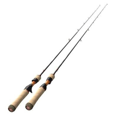 Lightweight fishing rods with cork grips for freshwater and saltwater fishing, versatile and durable fishing gear, ideal for anglers of all skill levels.