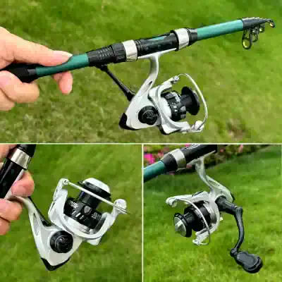 1500x1000 fishing rod with reel for freshwater fishing, fish catching gear, Monalisa Store outdoor sporting equipment.