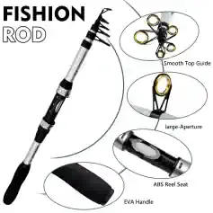 High-quality fishing rod with large aperture reel seat, EVA handle, and smooth top guide designed for anglers seeking durable and reliable fishing equipment. Perfect for freshwater and saltwater fishing.