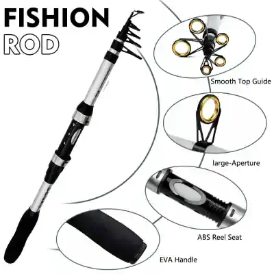 High-quality fishing rod with large aperture reel seat, EVA handle, and smooth top guide designed for anglers seeking durable and reliable fishing equipment. Perfect for freshwater and saltwater fishing.