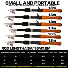 Flexible fishing rod, portable fishing pole, lightweight fishing gear, Monalisa Store fishing equipment, 1.3m-1.8m length options, ideal for outdoor angling and fishing enthusiasts.