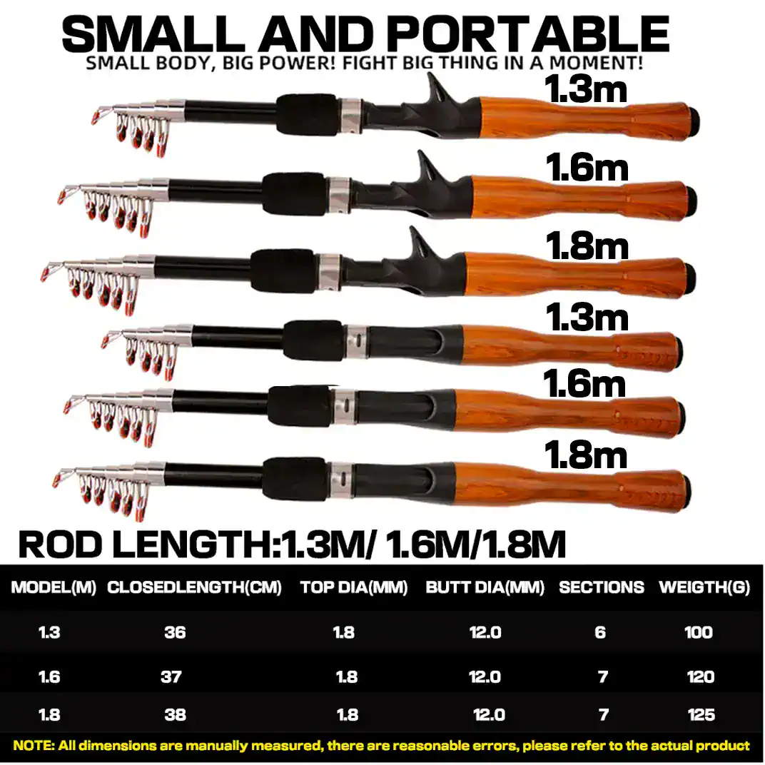 Flexible fishing rod, portable fishing pole, lightweight fishing gear, Monalisa Store fishing equipment, 1.3m-1.8m length options, ideal for outdoor angling and fishing enthusiasts.