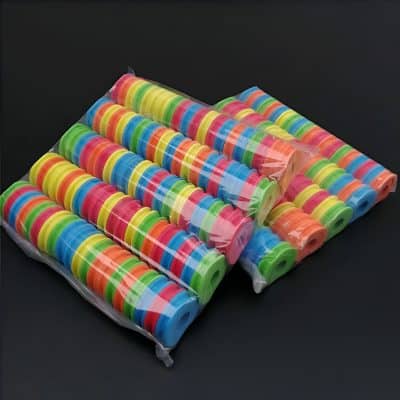 Multi-color elastic hairbands in vibrant shades, ideal for styling and securing hair, available at Monalisa Store for beauty and personal care needs.