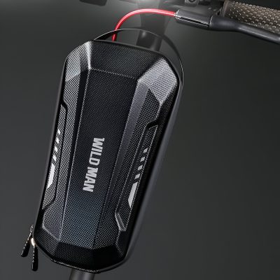 Black protective case for eye glasses with Monalisa logo, designed for eyewear storage and transportation, featuring sleek carbon fiber-style pattern and secure zipper closure.