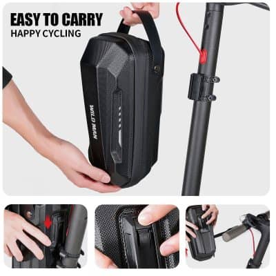 Portable wireless speaker for outdoor activities and cycling, easy to carry and attach to scooters or bikes, with durable design and long-lasting battery. Perfect for active lifestyle enthusiasts.