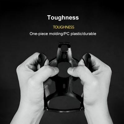 High-quality black plastic sports glasses showing durability and toughness, made from one-piece molding or PC plastic, ideal for active lifestyles.